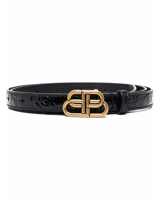 Balenciaga logo-buckle belt