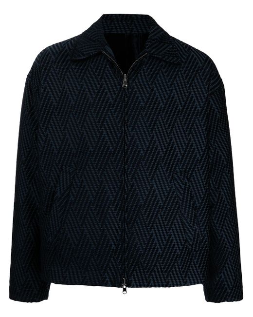 Emporio Armani patterned jacquard shirt jacket