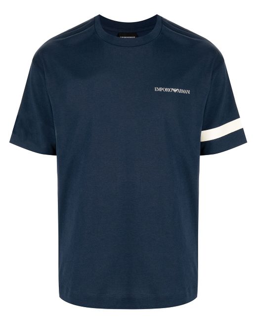 Emporio Armani logo-print drop-shoulder T-shirt