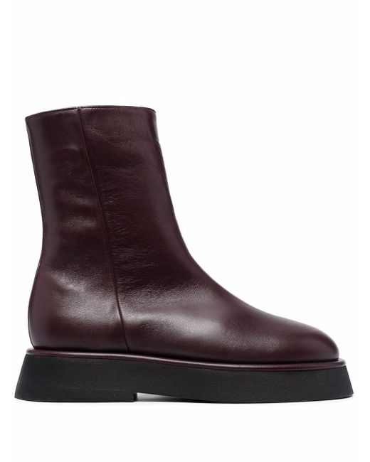 Wandler shearling-trim leather boots