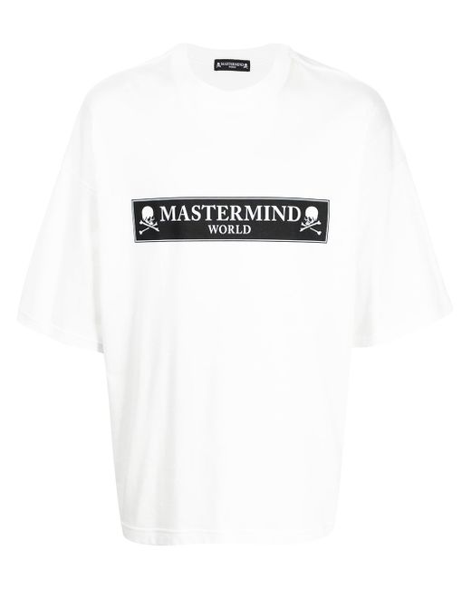 Mastermind World boxed logo-print skull T-shirt