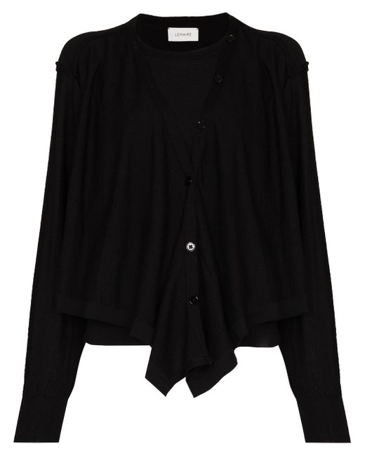 Lemaire layered fine-knit cardigan