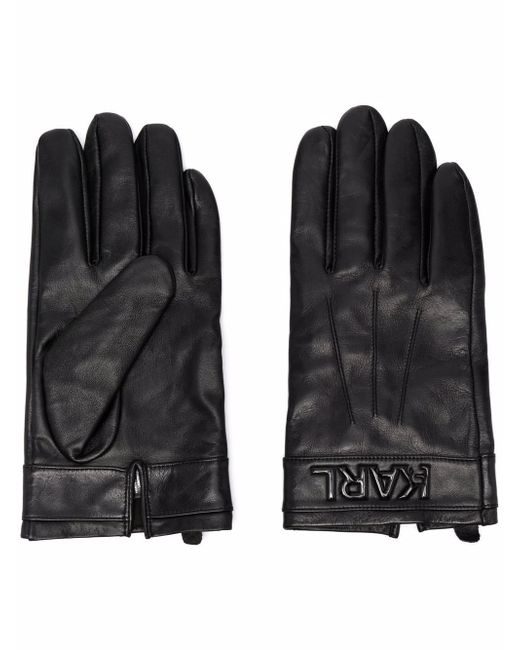 Karl Lagerfeld K/Karl leather gloves