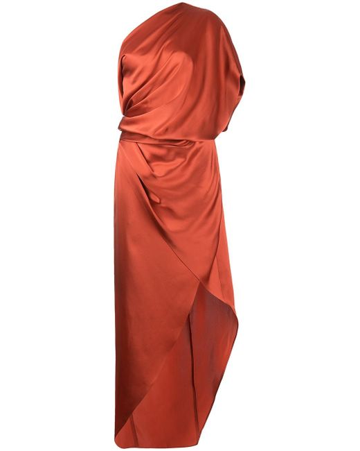 Michelle Mason draped silk midi dress
