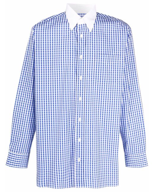 Mackintosh ROMA gingham-check button-down shirt