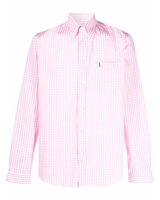 Mackintosh BLOOMSBURY gingham-check button-down shirt