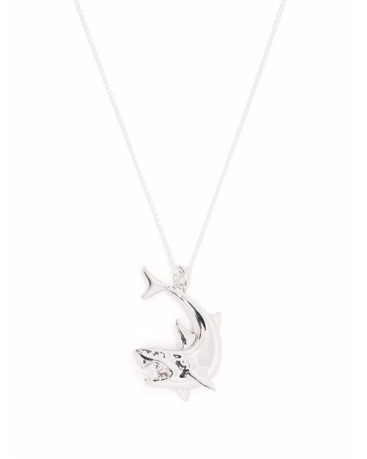 Hatton Labs shark-pendant sterling necklace