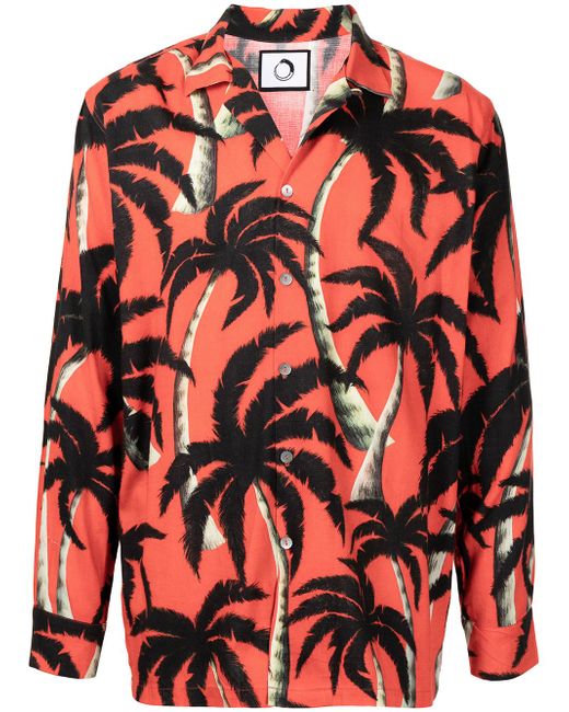 Endless Joy Palm tree-print tencel shirt
