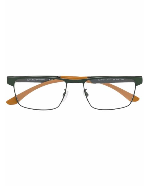 Emporio Armani rectangle-frame colour-block glasses
