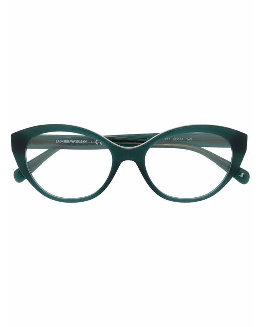 Emporio Armani logo-print cat-eye glasses