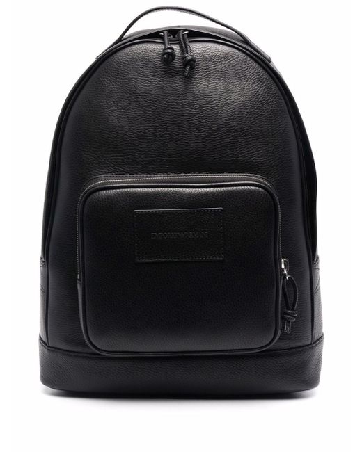Emporio Armani zip-up leather backpack
