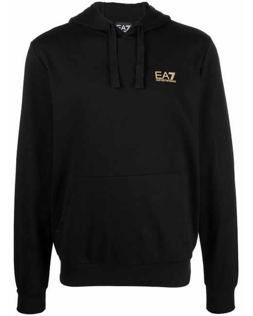 Ea7 chest-logo hoodie
