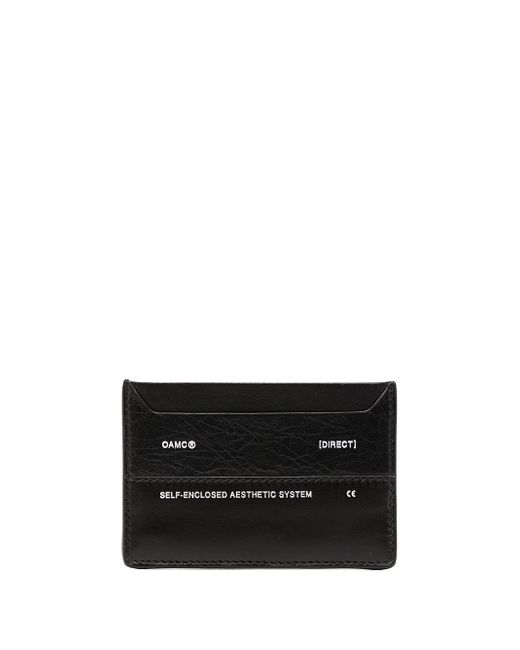 Oamc logo-print leather wallet