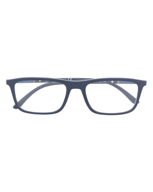 Emporio Armani matte-effect rectangle-frame glasses