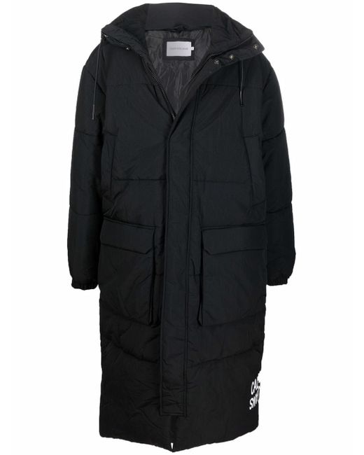 Calvin Klein Jeans hooded flap-pockets padded coat