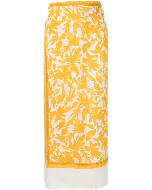 Rebecca Vallance Limoncello abstract-print sarong