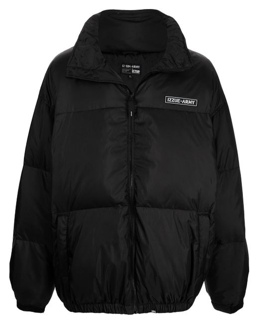 Izzue hooded zip-up padded jacket