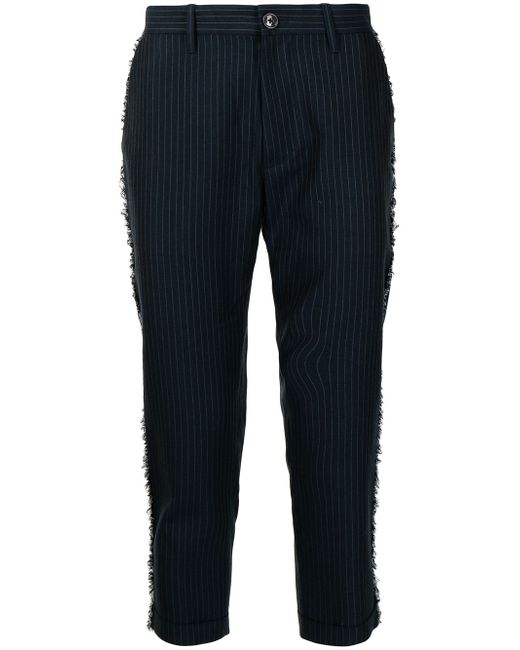 Ports V frayed-edge cropped trousers