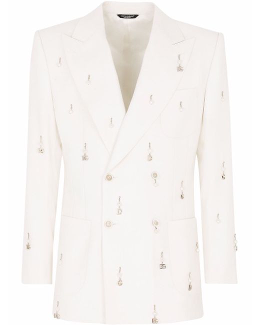 Dolce & Gabbana charm-detail single-breasted suit
