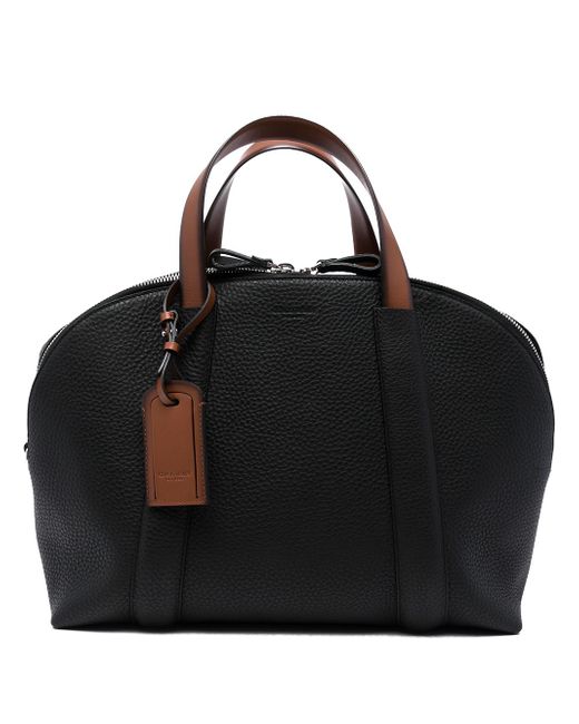 Giorgio Armani leather weekender bag