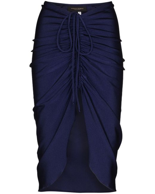 Adriana Degreas ruched high-waisted pencil skirt