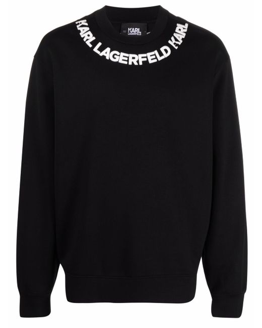 Karl Lagerfeld logo-print crew neck sweatshirt