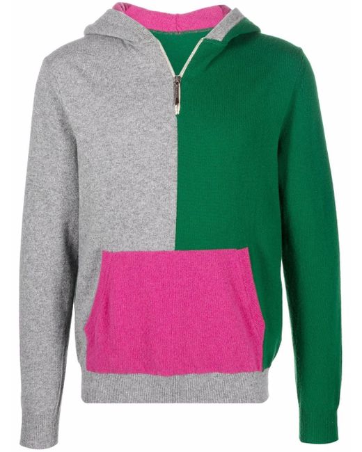 Mackintosh colour-block knitted hoodie