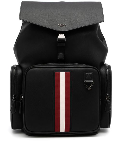 Bally signature stripe-detail backpack