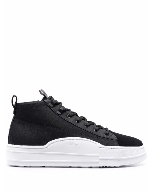 Leandro Lopes paneled high top sneakers