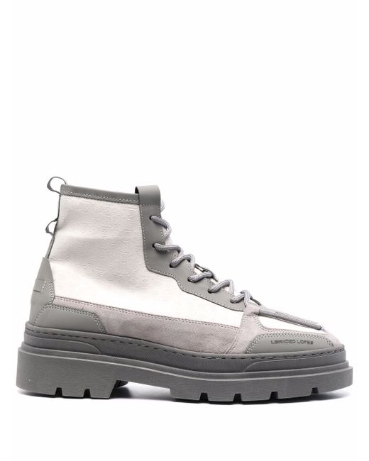 Leandro Lopes leather high-top sneakers
