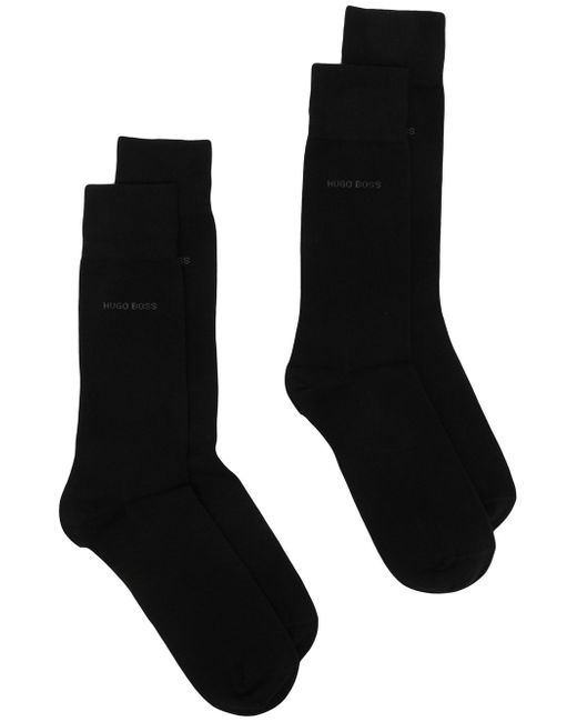Boss logo-print socks