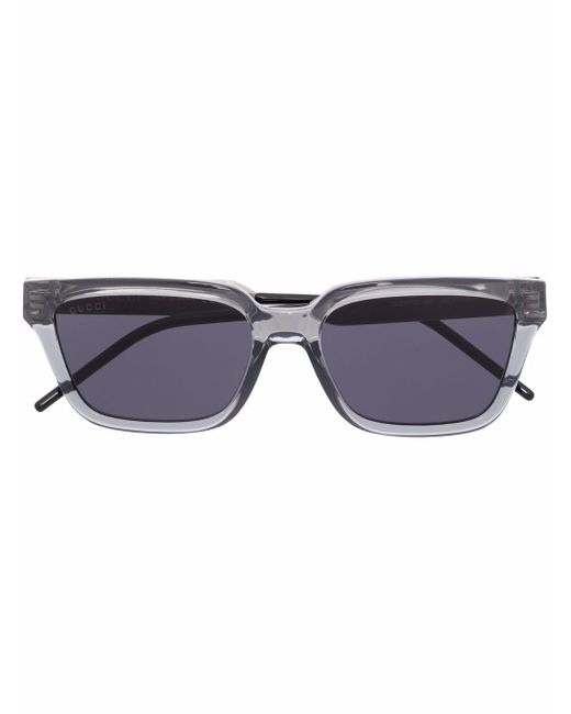 Gucci rectangle-frame tinted-len sunglasses