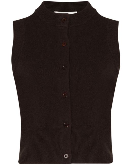 Extreme Cashmere fine-knit sleeveless vest
