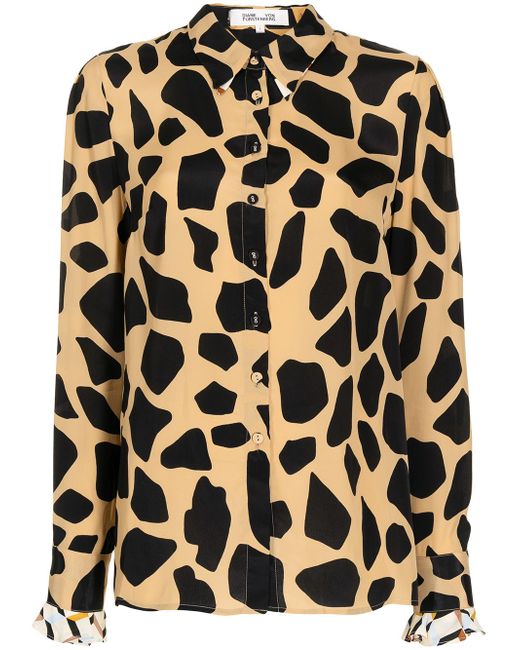 Diane von Furstenberg giraffe-print long-sleeve shirt