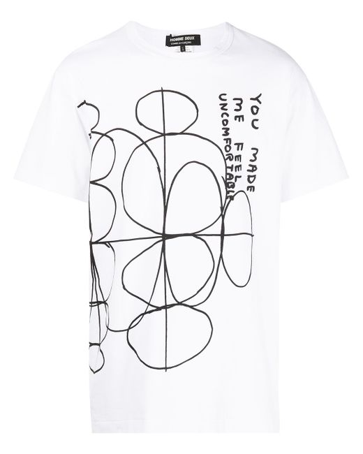 Comme des Garçons Homme Deux graphic-slogan print T-shirt