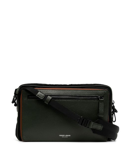 Giorgio Armani zip-up messenger bag