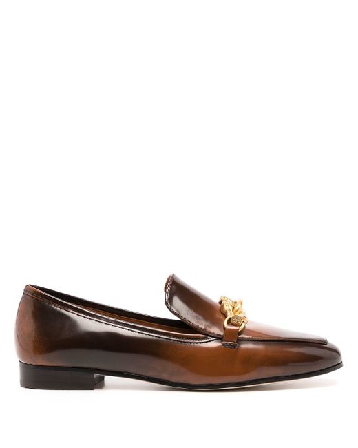 Tory Burch chain-detail leather loafers