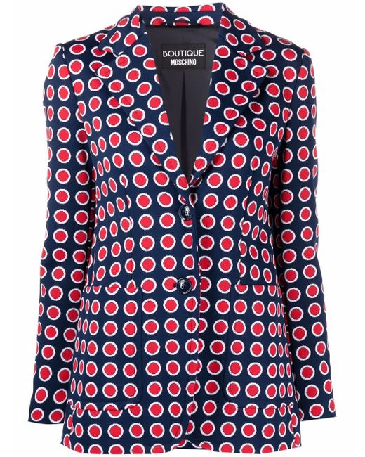 Boutique Moschino polka dot button-front blazer