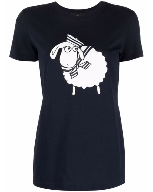 Boutique Moschino sheep-print crew-neck T-shirt