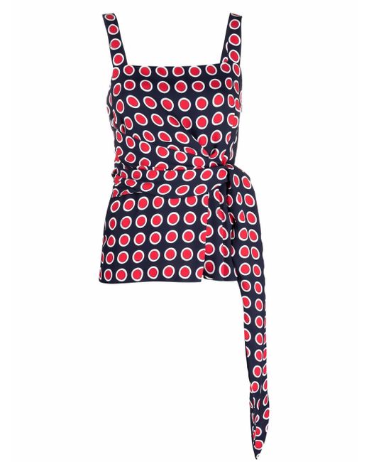 Boutique Moschino polka-dot belted tank top