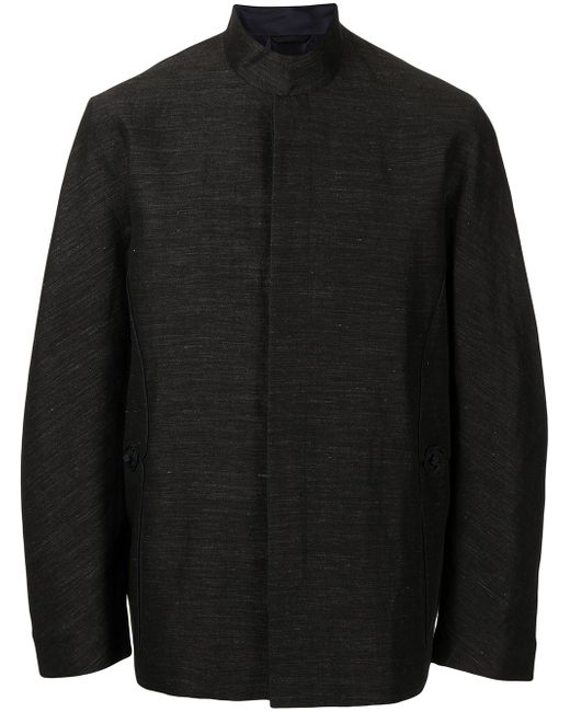 Shiatzy Chen mandarin-collar wool-blend jacket