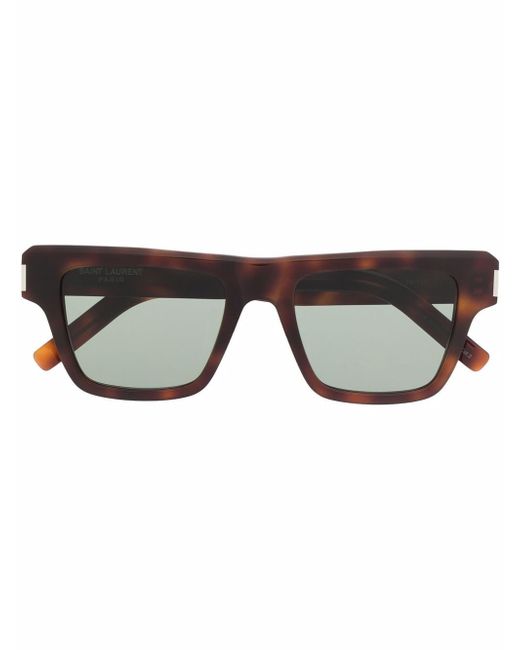 Saint Laurent tortoiseshell-effect square-frame sunglasses