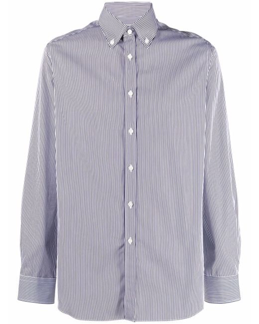 Xacus stripe-print button-down shirt