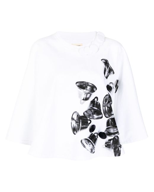 Stefan Cooke bell-print blouse