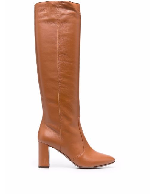 L' Autre Chose knee-length leather boots