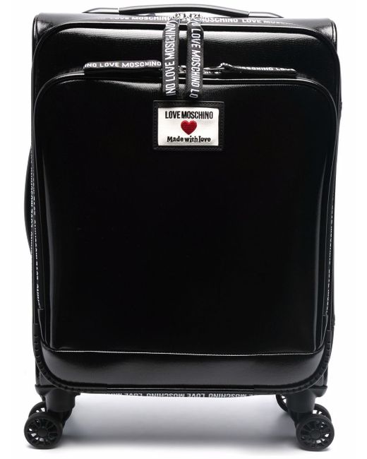 Love Moschino logo-patch suitcase