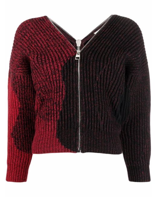 Alexander McQueen zipped-up V-neck sweater