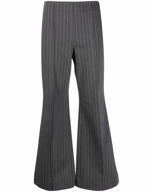 Ganni striped flared trousers