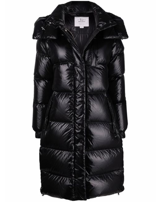 Woolrich padded belted parka coat