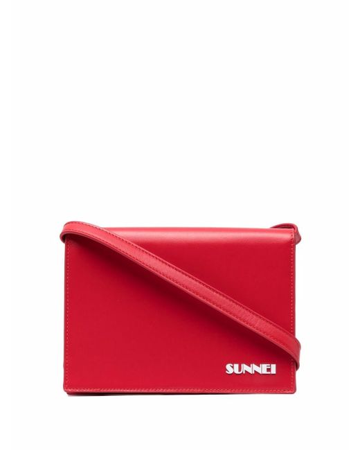 Sunnei logo-print satchel bag
